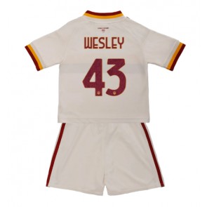 AS Roma Wesley Franca #43 Replika Bortatröja Barn 2026-27 Kortärmad (+ Korta byxor)